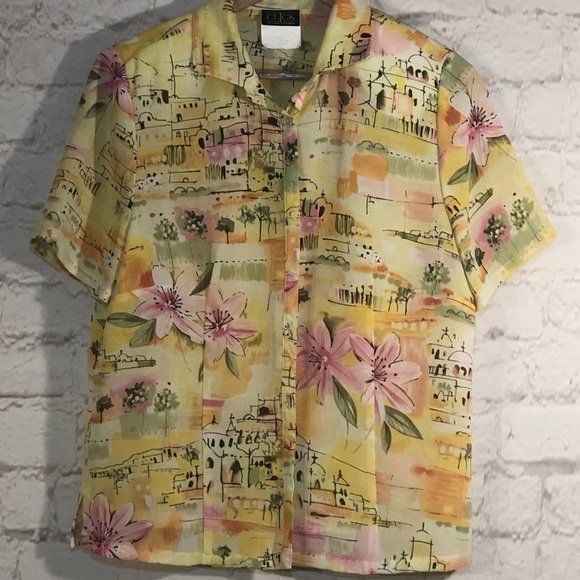 CLICK BEACH STYLE BUTTON UP BLOUSE - Picture 3 of 5